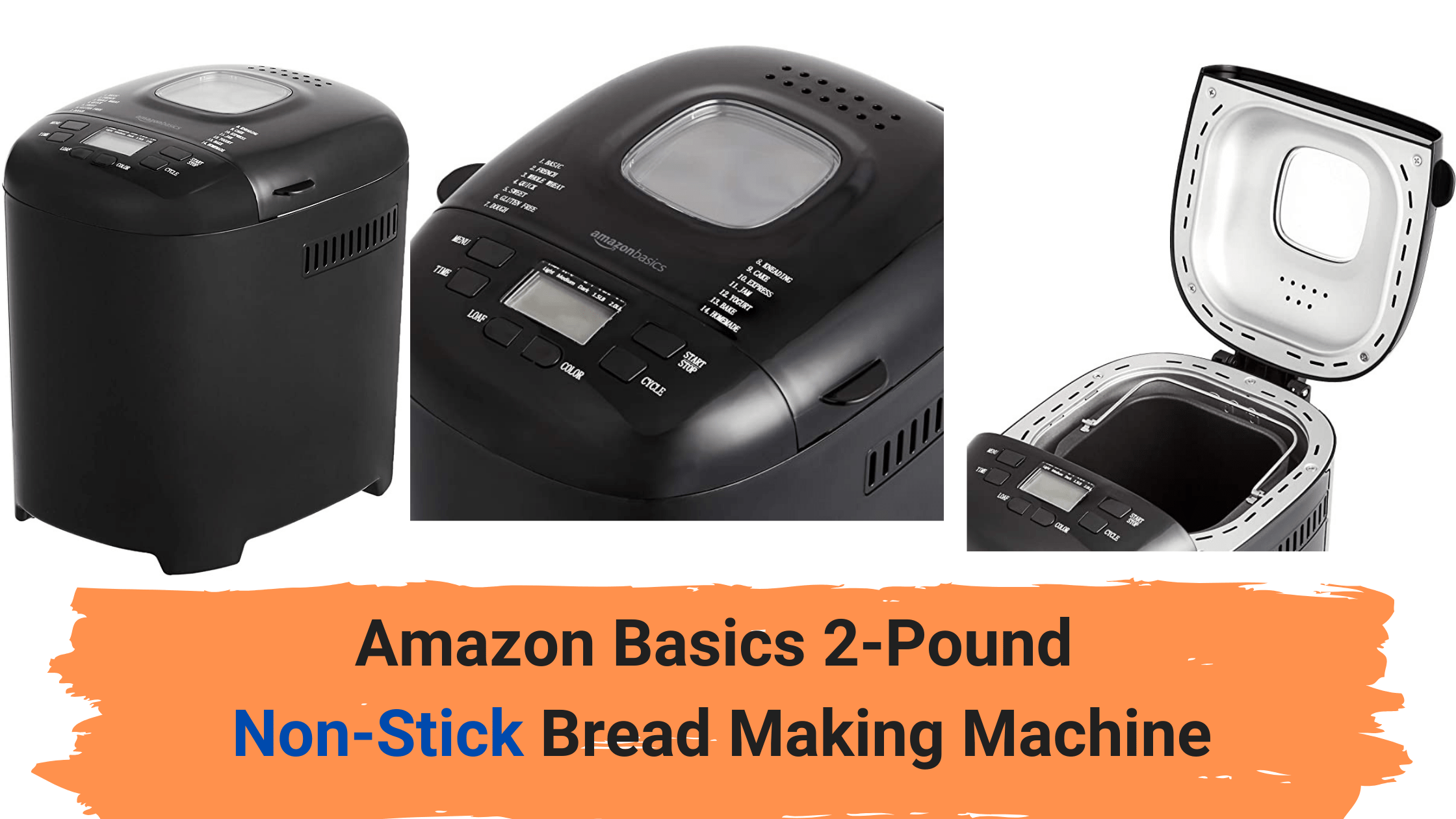 Amazon Basics 2-Pound Non-Stick Bread Making Machine
