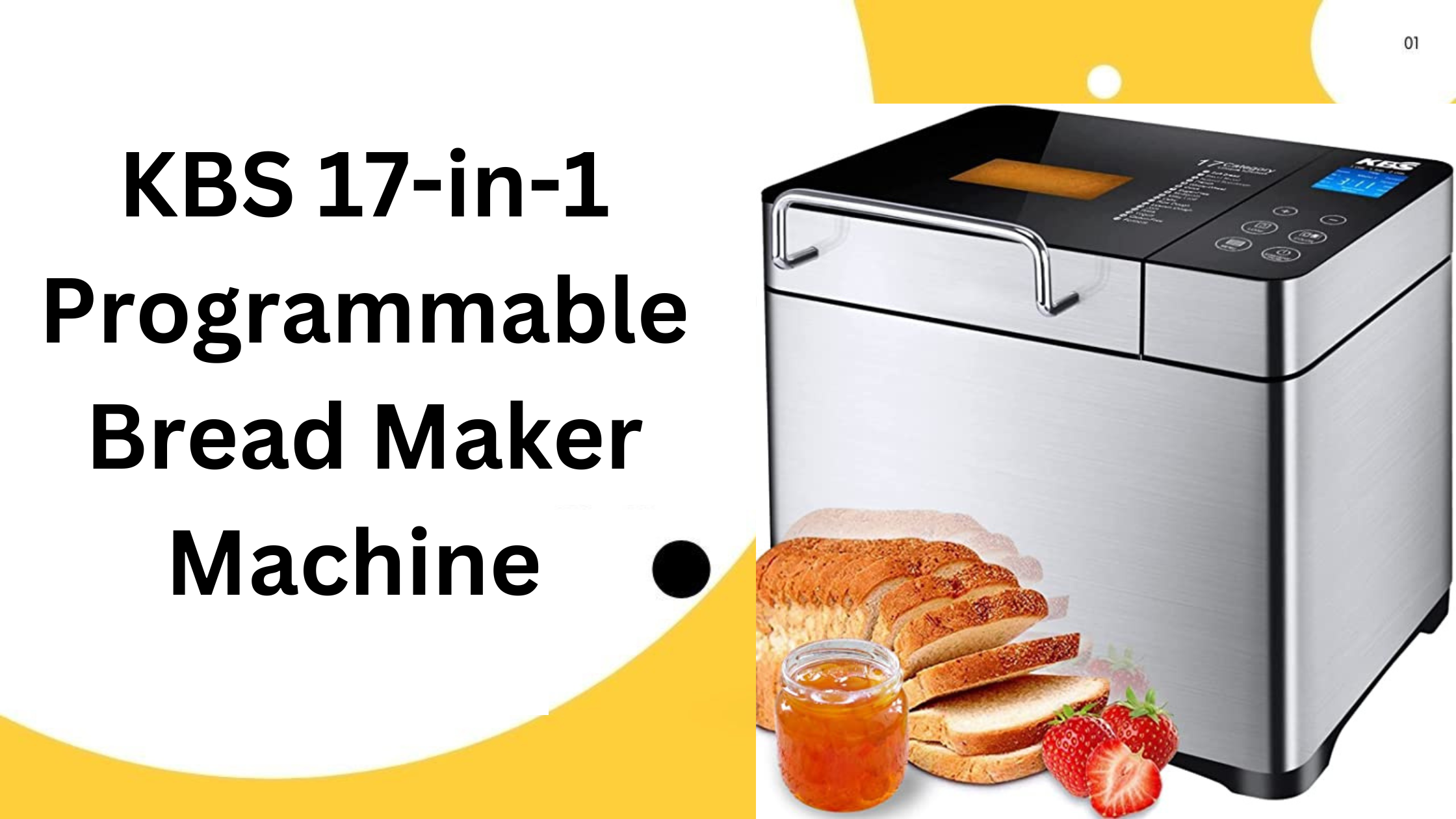 KBS 17-in-1 Programmable Bread Maker Machine